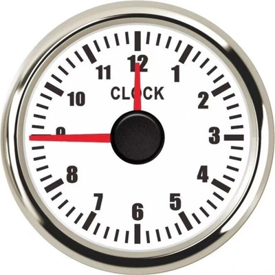 AD 0-12 HOURS 52MM CLOCK GAUGE WITH RED BACKL