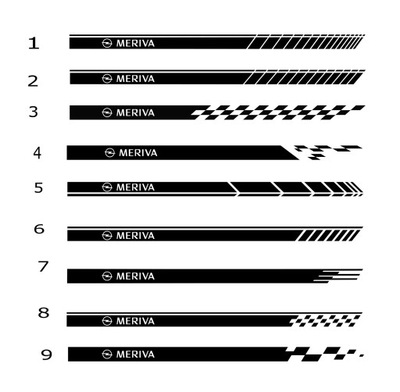 OPEL MERIVA PEGATINAS TIPO DEPORTIVO CORREAS TUNEADO ORACAL  