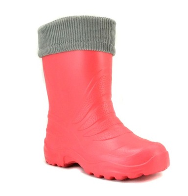 POLSKIE KALOSZE CAŁOROCZNE PIANKOWE DZIECIĘCE TERMIX Fuksja r 24/25