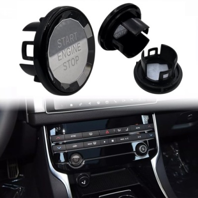 Кнопка crystal запуск стоп jaguar f-pace xfl xel xf xe чорний diament фото №1