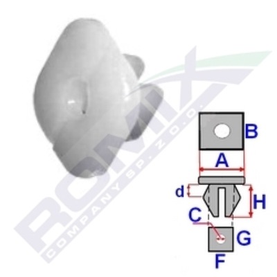 Кліпса оббивочний romix rom b14313 фото №1