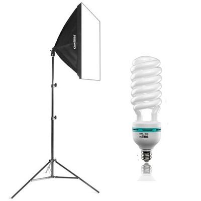 Domowe studio lampa softbox żarówka 85W statyw