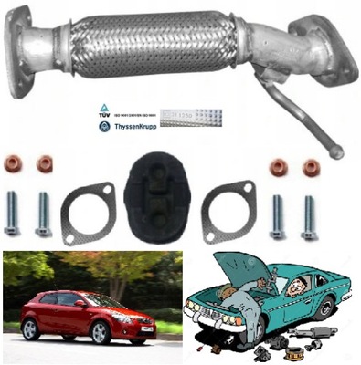 Kia cee`d 1.41.6 16v 2006-2009 3 i 5 дверь труба соединитель эластичный фото №1