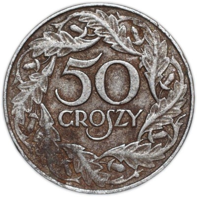 50 gr groszy 1938 GG nieniklowana nieniklowane