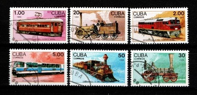 Kuba znaczki pocztowe ( Kolejnictwo ) 1988 r.