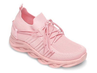 Ażurowe buty sportowe SNEAKERSY Różowe 40