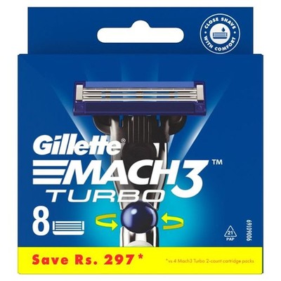 GILLETTE MACH3 TURBO Wkłady Do Maszynek 8szt