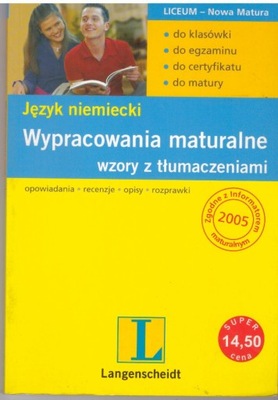 Język niemiecki wypracowania maturalne wzory z tłumaczeniami Langenscheidt