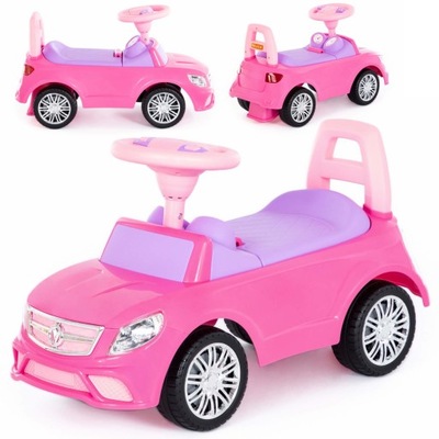 Samochód-jeździk SuperCar Nr3 z sygnałem dźwiękowym różowy