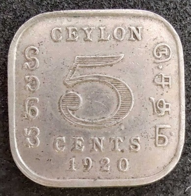 0520 - Cejlon 5 centów, 1920