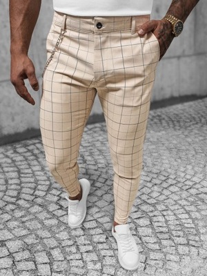 Brązowe spodnie męskie Moter - 31