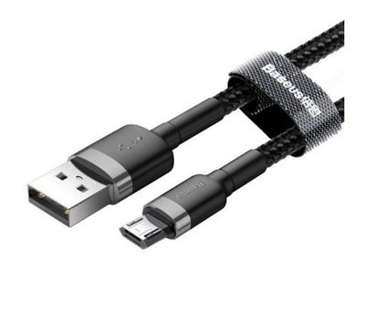 Kabel Przewód Baseus USB - microUSB Cafule 2.4A 1 metr Czarny