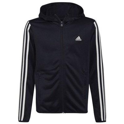 Bluza adidas 3S FZ HD Jr HE9339 140 cm