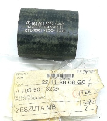 Пабтрубок  труба радиатора mercedes w163 w164 1635013282 фото №1