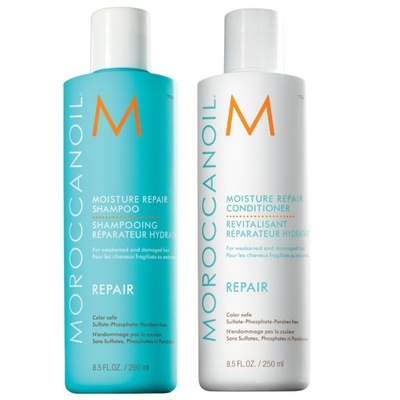 MOROCCANOIL ZESTAW REPAIR ODBUDOWA WŁOSÓW SZAMPON + ODŻYWKA 250 ML