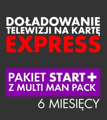 Doładowanie TNK START+ Multi Man Pack 6 MIESIĘCY