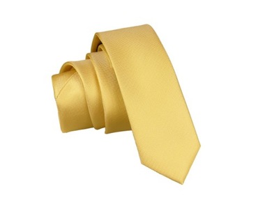 Żółty krawat KRZYSZTOF 5cm KKRZ78K
