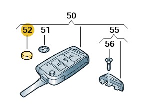 Nowa оригінальна акумулятор do pilota/kluczyka vw фото №1