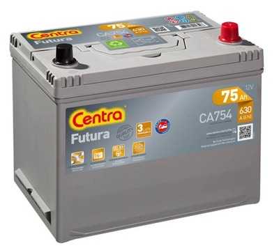 АКУМУЛЯТОР CENTRA FUTURA 75AH 630A P+