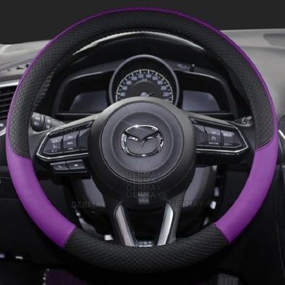 PURPLE PU DE CUERO VOLANTE VOLANTE PARA CX-3 CX-4 CX-5 CX-7 CX-9 MAZDA  