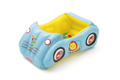 BESTWAY 93535 FISHER PRICE DMUCHANY SAMOCHÓD WYŚCIGOWY Z PIŁKAMI 119CM X 79