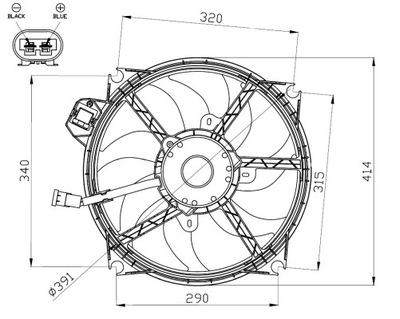 VENTILADOR CHLODZENIE DEL MOTOR 47965  