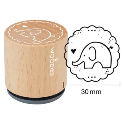 Stempel PIECZĄTKA drewniana WOODIES Słoń