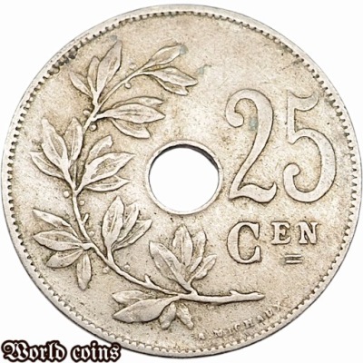 25 CENTYMÓW 1928 BELGIE - BELGIA
