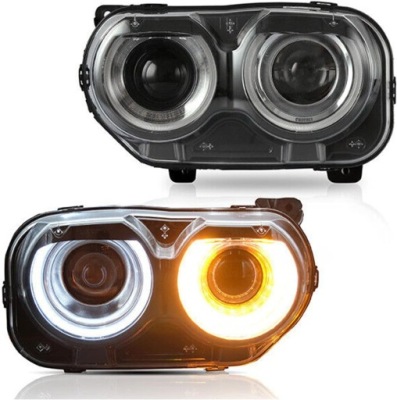 Dodge challenger 2015-2023 лампа ксенон led левый + правый голый europa ece фото №1