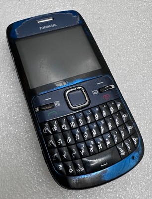 Telefon komórkowy z klawiaturą QWERTY NOKIA C3 C3-00 RM-614 NIEBIESKI (77)