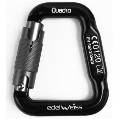 Karabinek aluminiowy twist lock trapezowy Edelweiss – Quadro