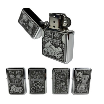 ZAPALNICZKA BENZYNOWA do PAPIEROSÓW zapalarka PALNIK TŁOCZONA - MOTOCYKL