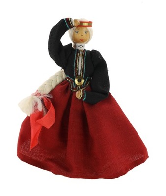 stara LALKA strój ludowy Skandynawia ?