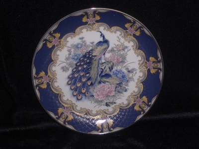 Talerz dekoracyjny Motyw azjatycki Pawie Obraz na porcelanie 16 cm