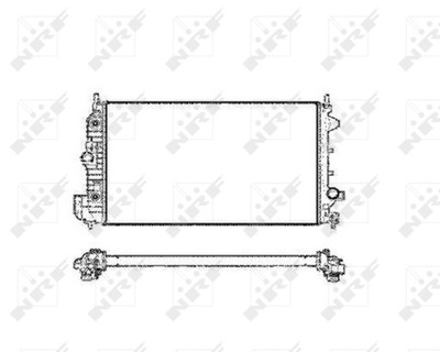 RADUADOR OPEL VECTRA C 1,9CDTI FIAT CROMA 1,9D NRF58205  