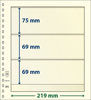 T-karta 802 307 - 3 kieszenie na znaczki - LINDNER