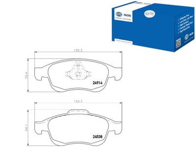 HELLA PAGID ZAPATAS DE FRENADO 410607115R 410605961R  