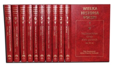 WIELKA HISTORIA POLSKI, 1-10 komplet PIĘKNA