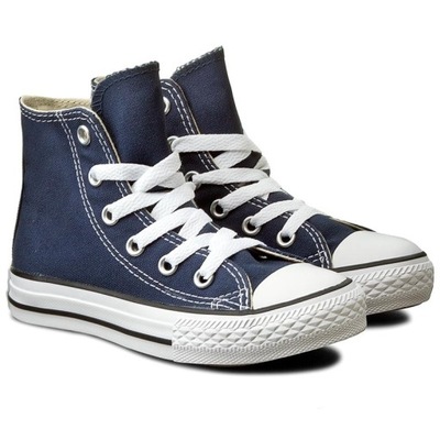 BUTY dziecięce CONVERSE granatowe trampki WYSOKIE 30 19cm