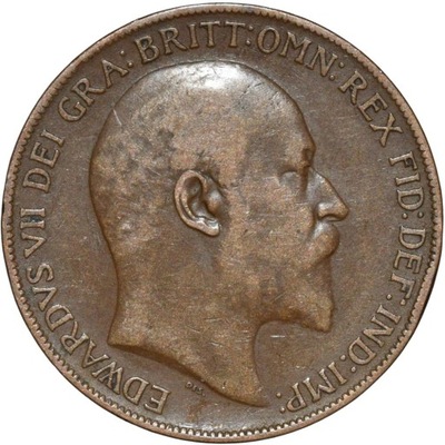 Wielka Brytania 1 penny 1908 Edward VII