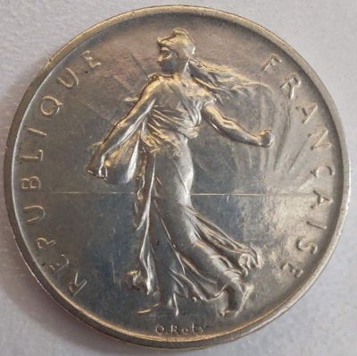 1654 - Francja 5 franków, 1960 ag