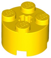 Lego 3941 614324 Brick 2x2 okrągły Żółte 10 szt. Nowe