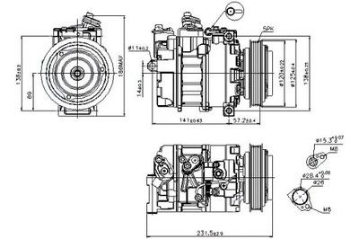 Nissens 89231 компрессор, кондиционер фото №1