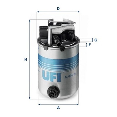 FILTRO COMBUSTIBLES UFI 24.095.01  