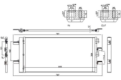 NISSENS KONDENSATORIUS KONDICIONAVIMO MINI F55 F56 F57 CLUBMAN F54 1.2-2.0D 