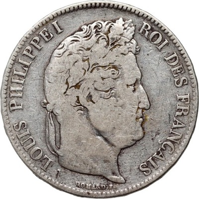 Francja, Ludwik Filip I, 5 franków 1833 A