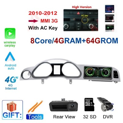 NAWIGATOR GPS FOR AUDI A6 A6L C6 2005-2012 ANDROID 13 CARPLAY RADIO PLAYER  