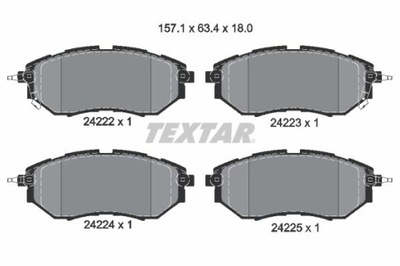 TEXTAR 2422201 ZAPATAS DE FRENADO  