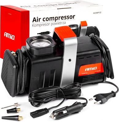 POWERFUL COMPRESSOR AUTO 12V 230V PUMP FOR KOL COMPRESSOR + TIP CAPS  