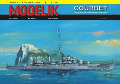 Modelik 29/07 - Francuski pancernik COURBET 1:200